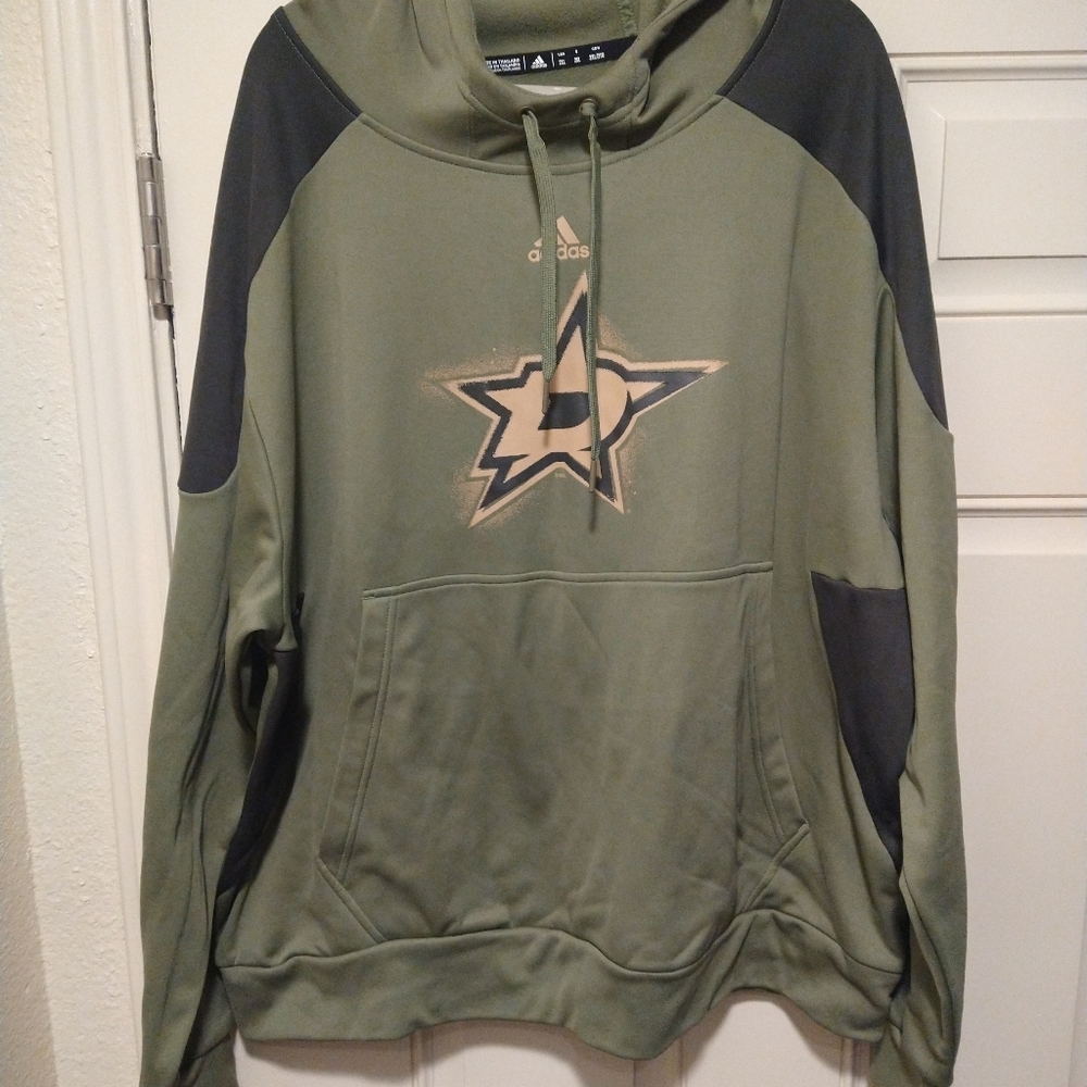 Adidas Dallas Stars NHL Military Appreciation Primegreen Hoodie Men's sz 2XL.